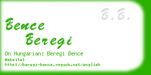 bence beregi business card